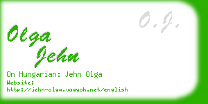 olga jehn business card